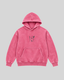 143 Washed Hoodie — pink — front view