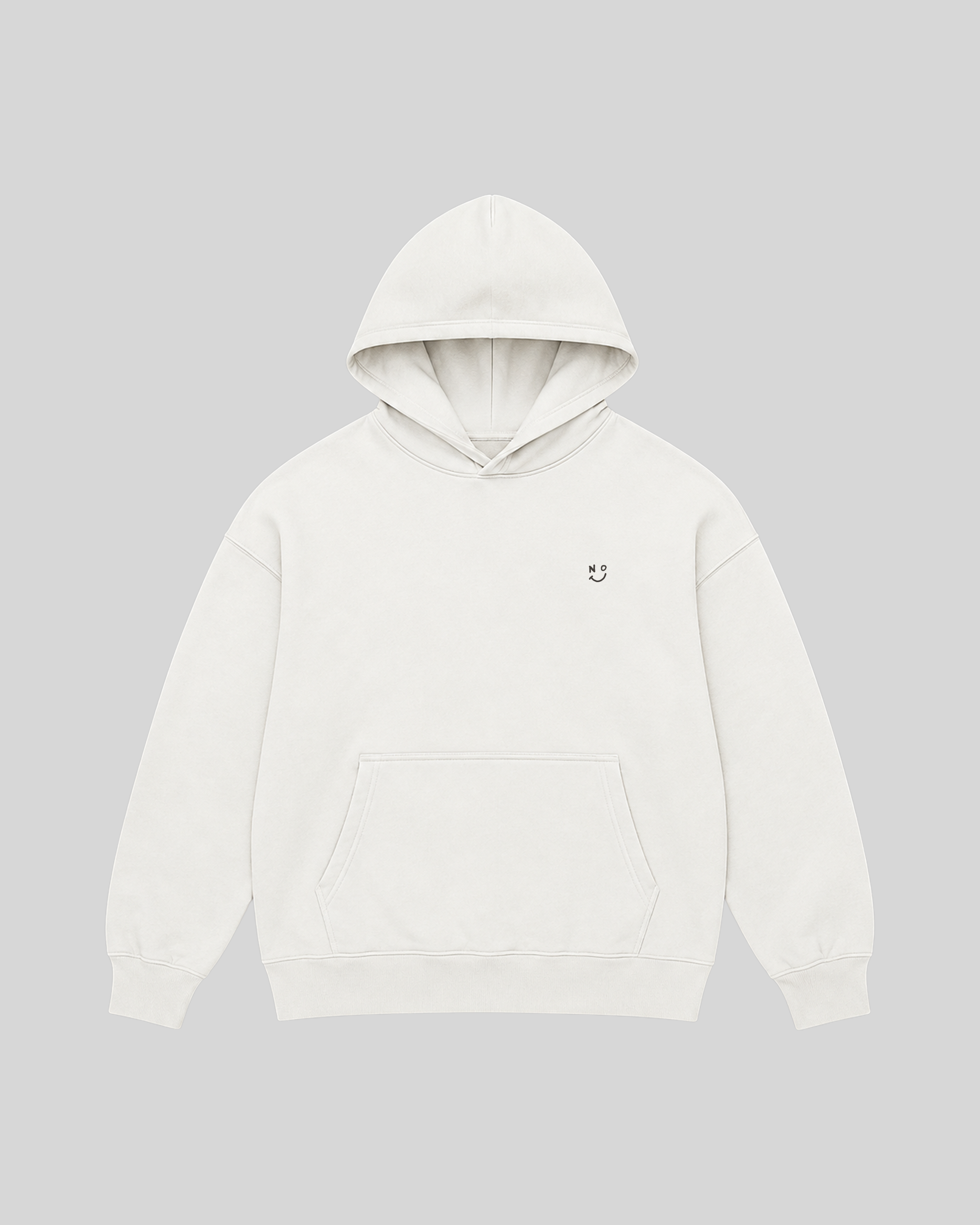 After The Effort Hoodie in white — front view