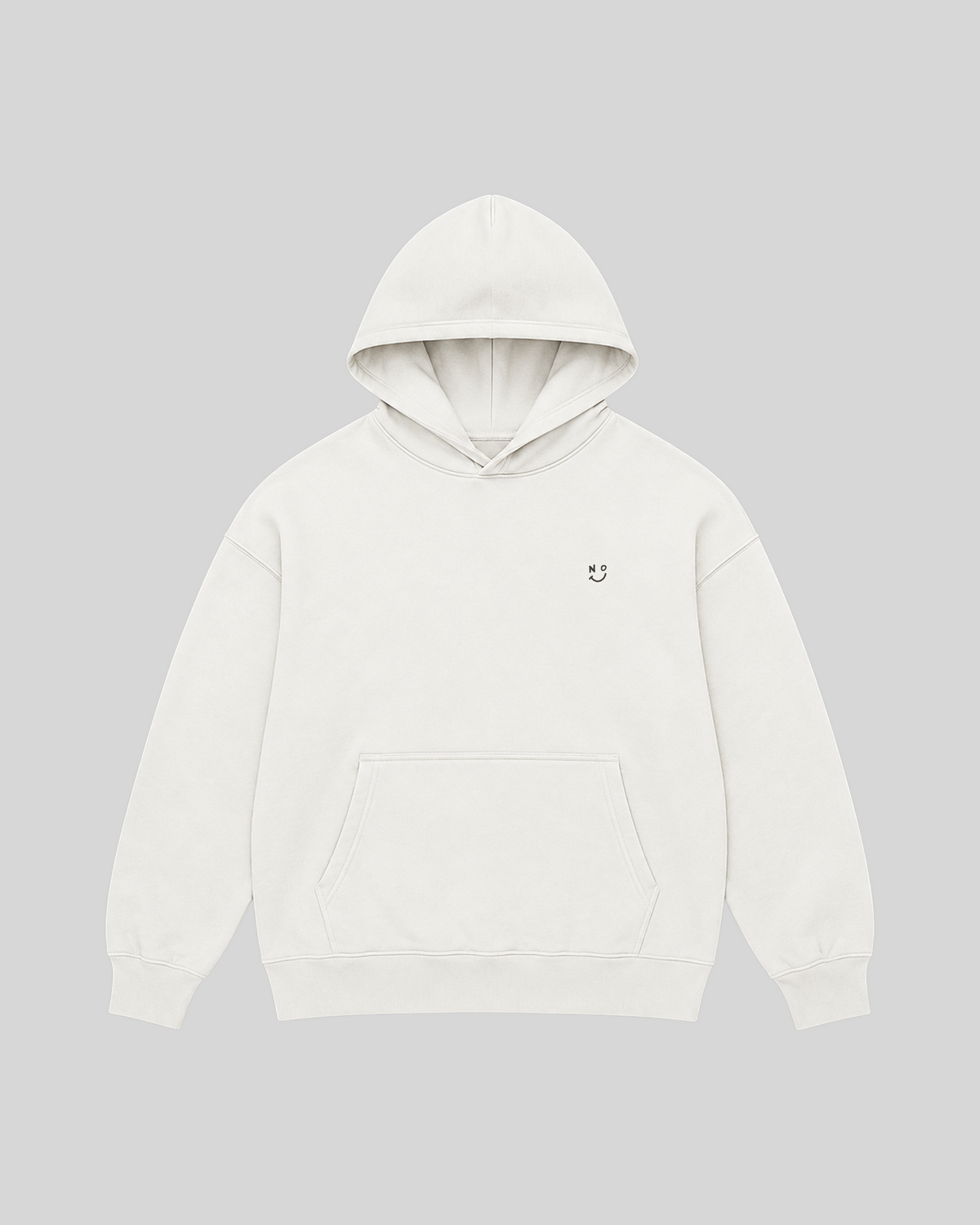 After The Effort Hoodie in white — front view