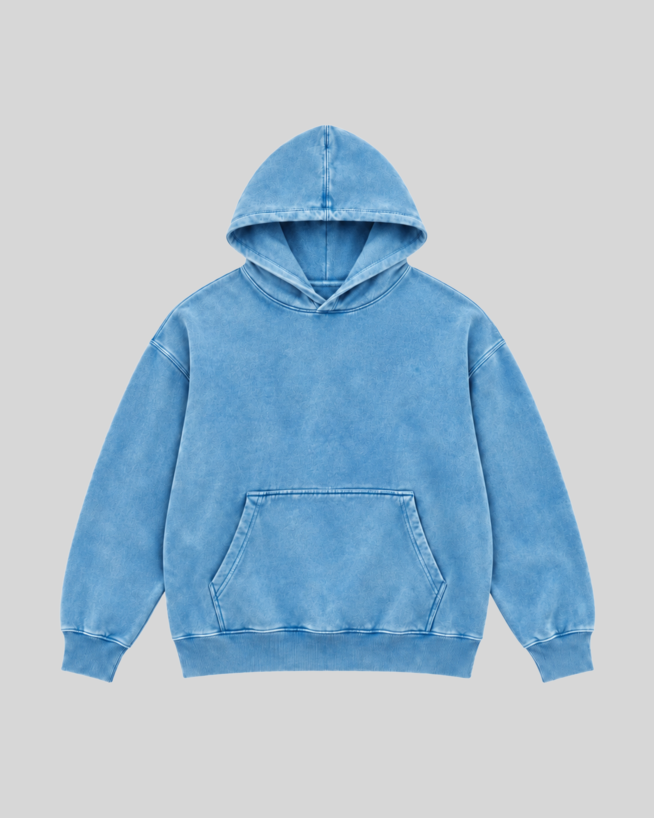 Beautiful Misfits Washed Hoodie — baby blue — front view