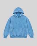 Beautiful Misfits Washed Hoodie — baby blue — front view