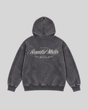 Beautiful Misfits Washed Hoodie — dark grey — back view