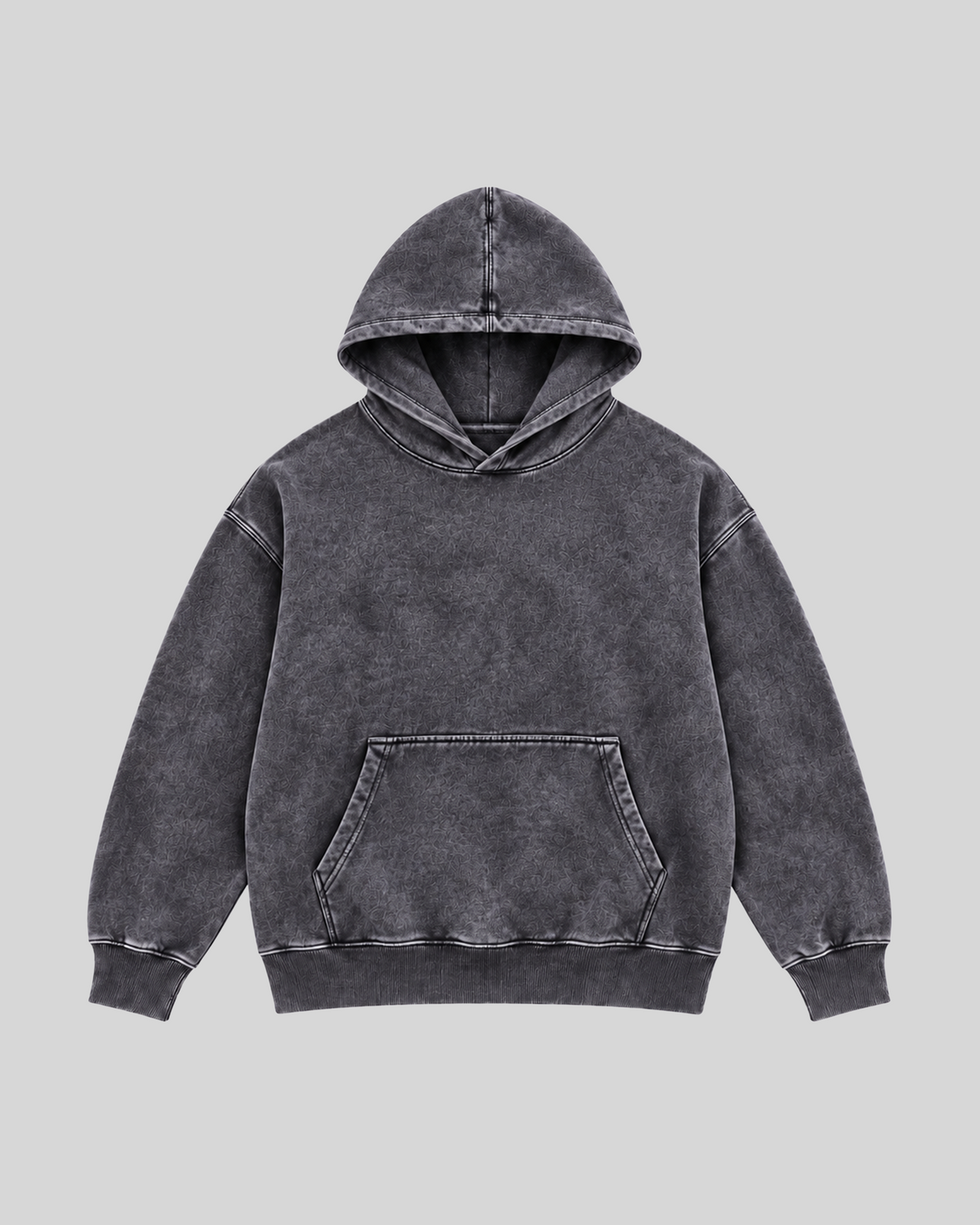 Beautiful Misfits Washed Hoodie — dark grey — front view