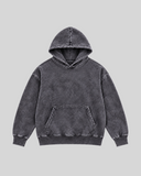 Beautiful Misfits Washed Hoodie — dark grey — front view