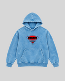 Built on Character Washed Hoodie 5 Front BLUE