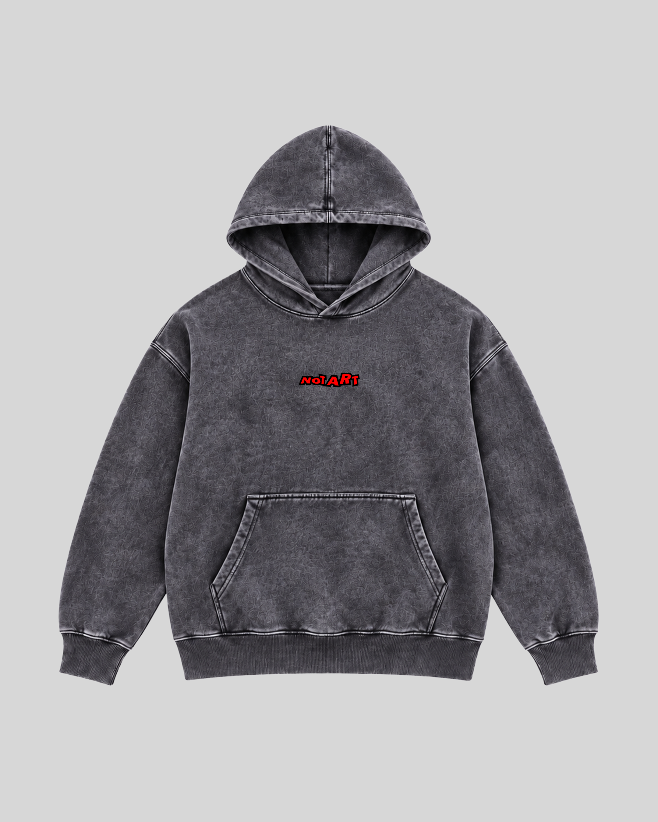 NOTART Original Washed Hoodie 3 Front DARK GREY