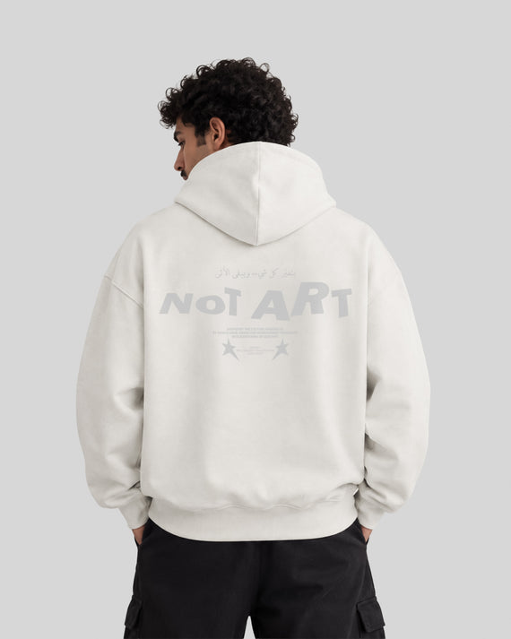 NOTART Original Hoodie in white, model back view