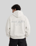 NOTART Original Hoodie in white, model back view