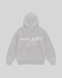 NOTART Original Hoodie in grey, back view with NOTART graphic