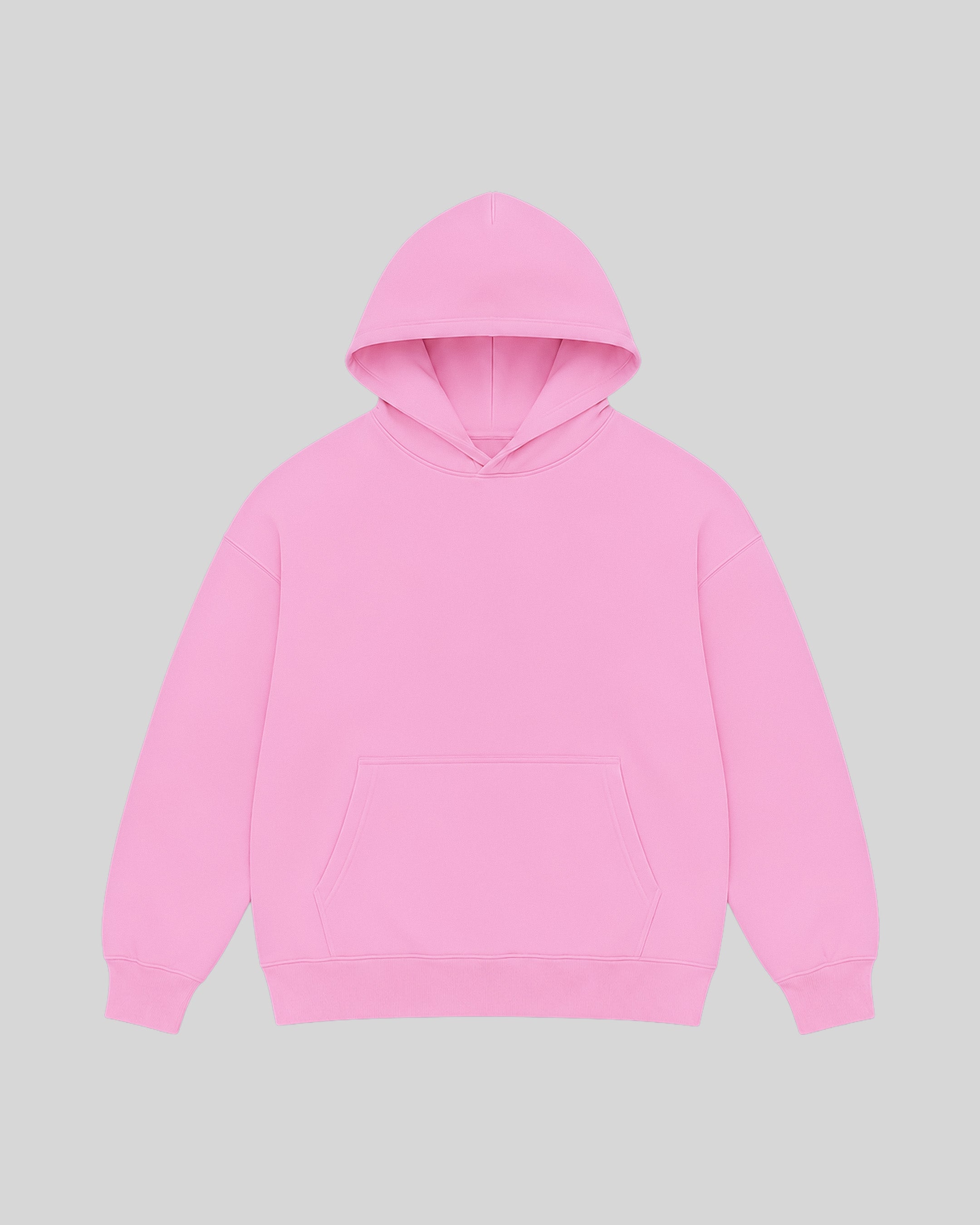 The Trace Hoodie in pink, front view