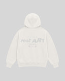 NOTART Original Hoodie in white, back view with NOTART graphic
