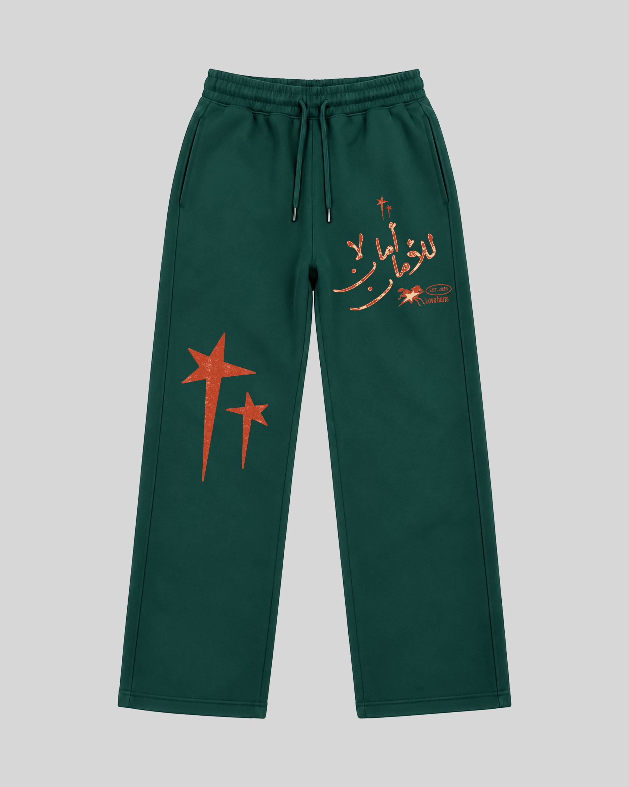 Trust Nothing Sweatpants — front green