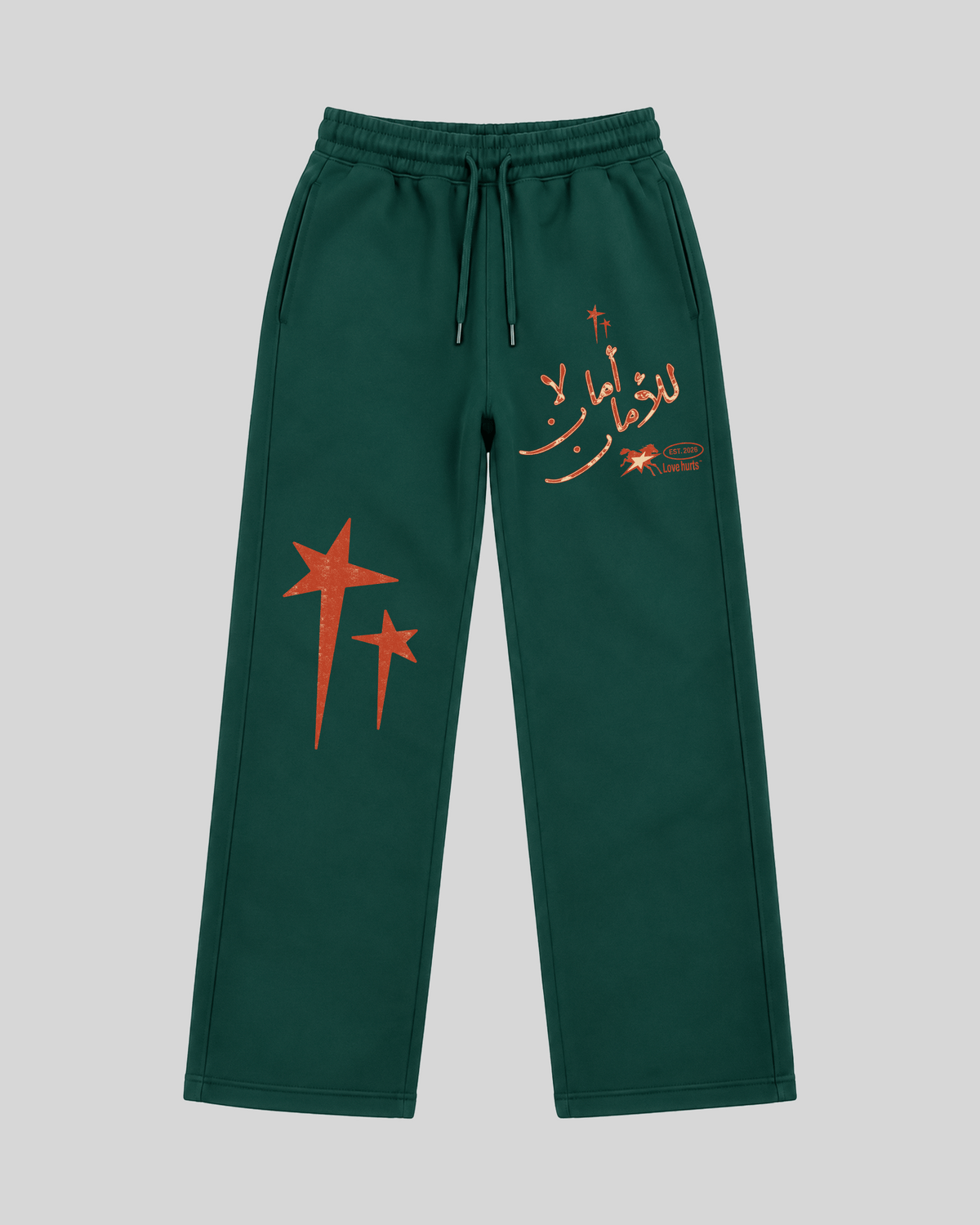Trust Nothing Sweatpants — front green