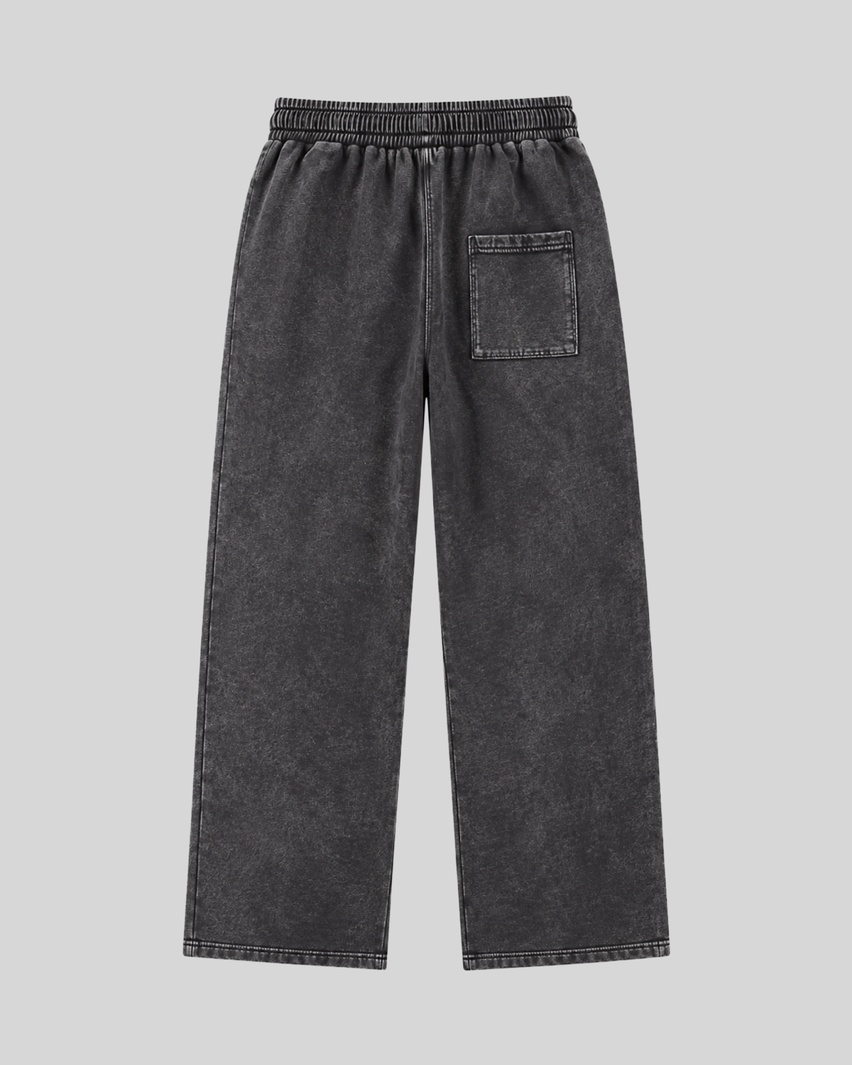 Washed Melton Sweatpants — black back