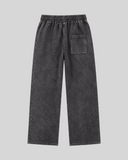 Washed Melton Sweatpants — black back